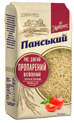 Рис пропарений Хуторок Панський шліфований довгий 1 кг